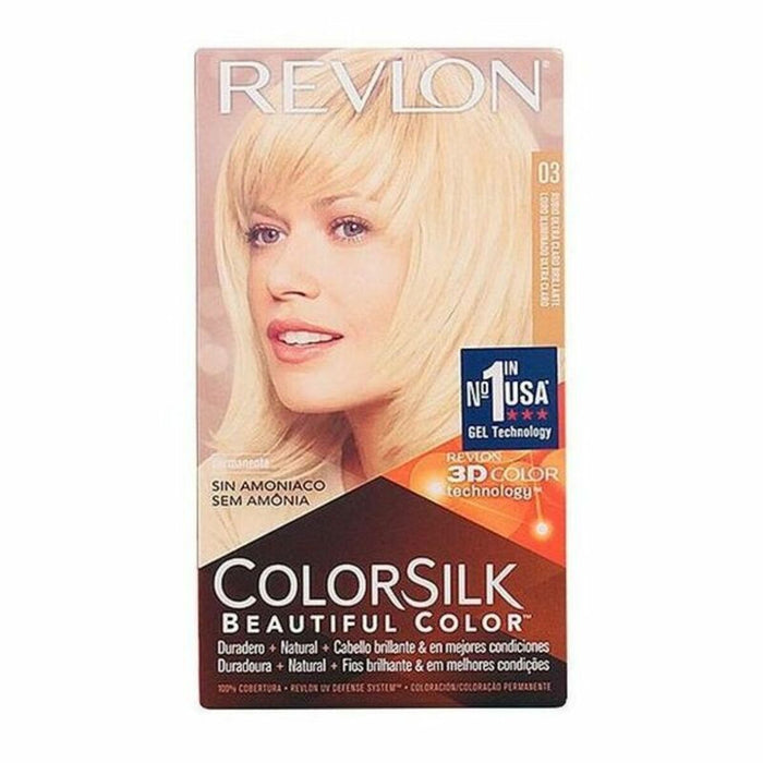 Haarkleur Zonder Ammoniak Colorsilk Revlon RK-76789 Ultra licht Natural Blonde (1 Stuks)