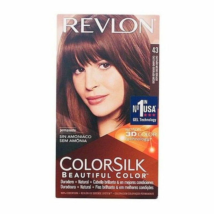 Haarkleur Zonder Ammoniak Colorsilk Revlon CS Goudbruin (1 Stuks)