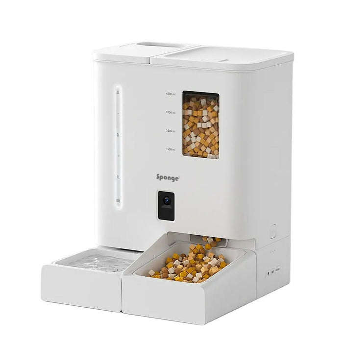 Voerbak voor katten Sponge Wit Zwart Plastic