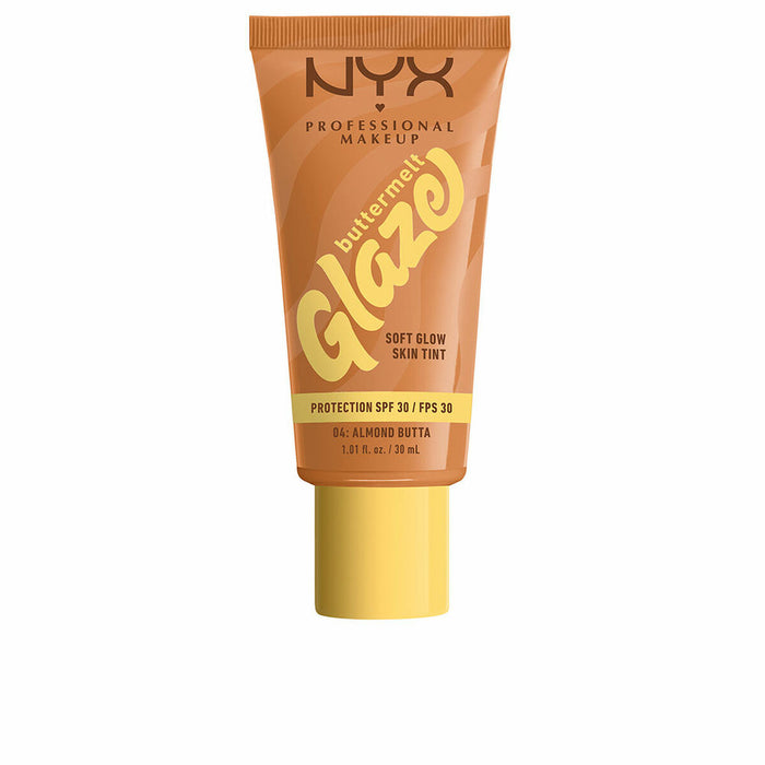 Zonnebrandcrème met Kleur NYX BUTTERMELT GLAZE Nº 04-Almond Butta Spf 30 30 ml