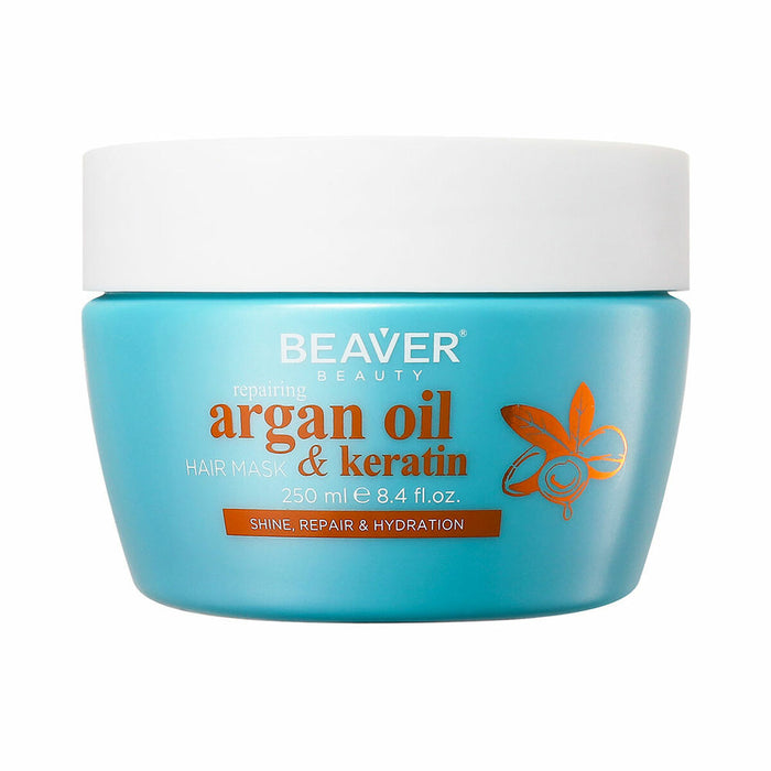 Herstellend Haar Masker Beaver ARGAN OIL & KERATIN 250 ml