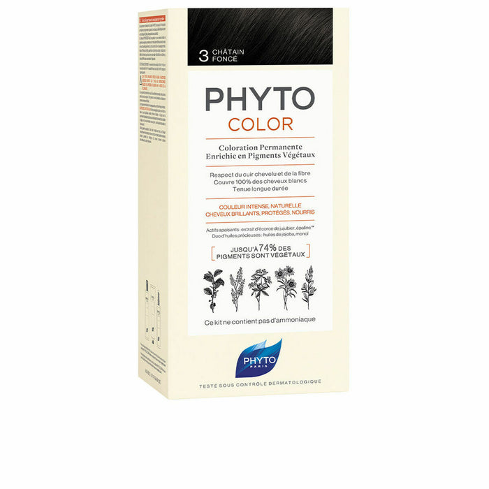 Permanente kleur PHYTO PhytoColor 3-castaño oscuro Geen ammoniak