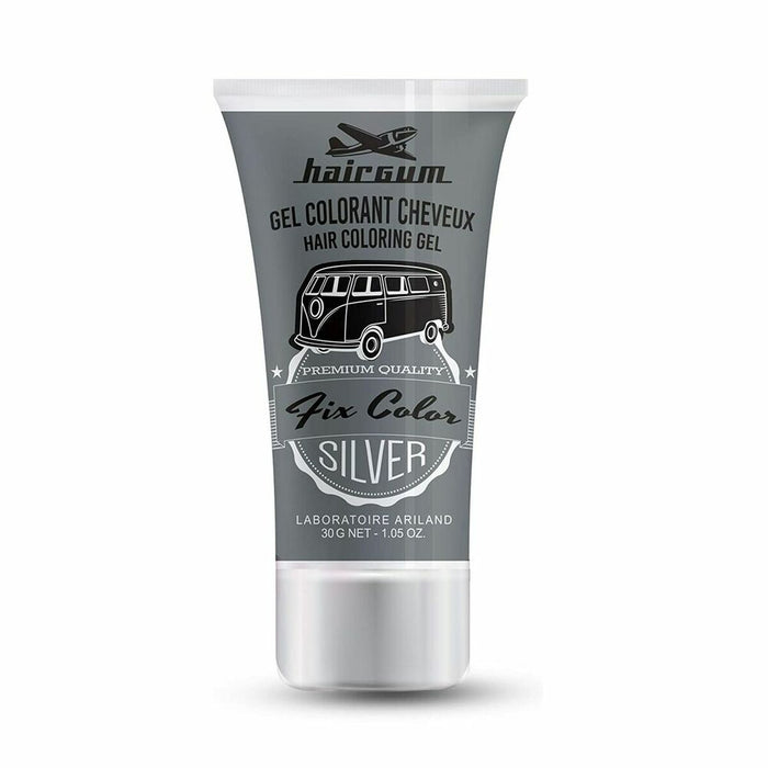 Niet-permanente kleur Hairgum Fix Color Zilverkleurig Styling Gel 30 ml