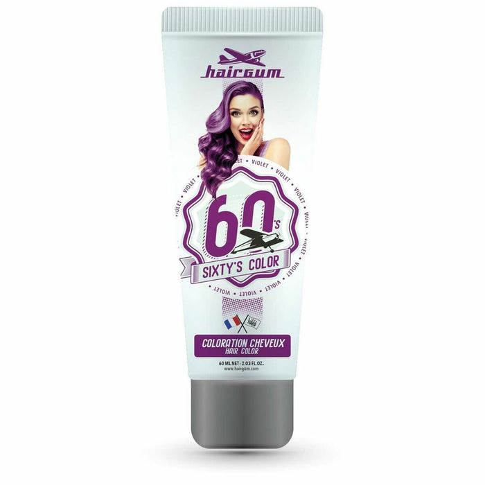 Semi-permanente kleurstof Hairgum Sixty's Color Paars (60 ml)