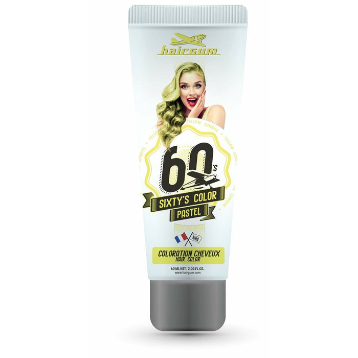 Semi-permanente kleurstof Hairgum Sixty's Color Yellow Sunrise (60 ml)
