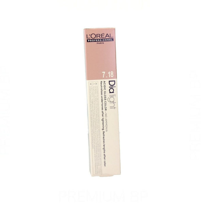 Permanente Kleur L'Oreal Professionnel Paris Dia Light Nº 7,18 Geen ammoniak 50 ml