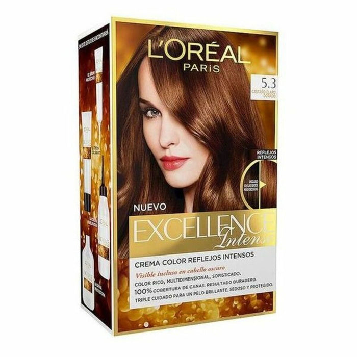 Permanente Kleur Excellence Intense L'Oreal Make Up Excellence Licht Goudbruin (1 Stuks)