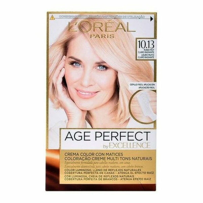 Permanente Anti-Veroudering Kleur Excellence Age Perfect L'Oreal Make Up Excellence Age Perfect Nº 9.0-rubio muy claro (1 Stuks)