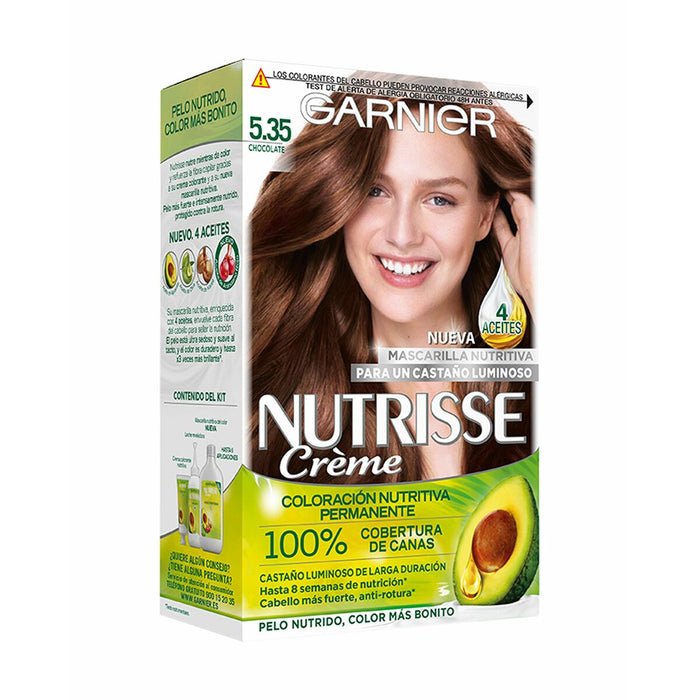 Permanente kleurcrème Garnier Nutrisse Creme 5.35/58 - Sequoia