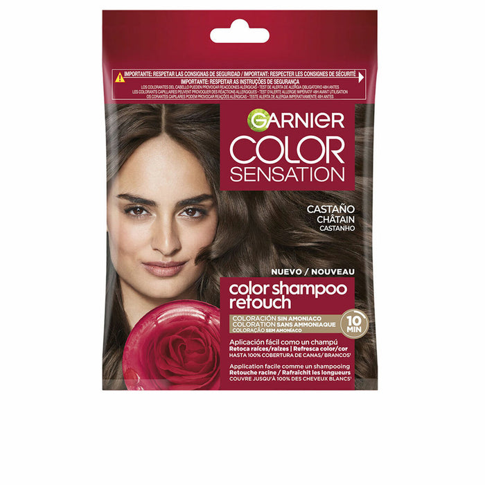 Kleurshampoo Garnier COLOR SENSATION Bruin Nº 4.0 Semi-permanent