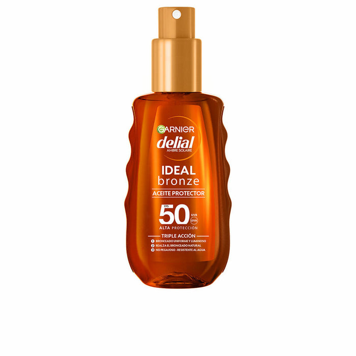 Zonnebrandolie Garnier Delial Ideal Bronze Spf 50 150 ml Bruiner Beschermer