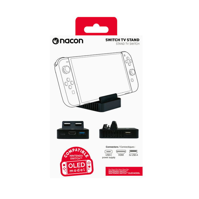 Dankzij de draagbare Bluetooth®-luidsprekers Nacon SWITCHTVSTAND Zwart