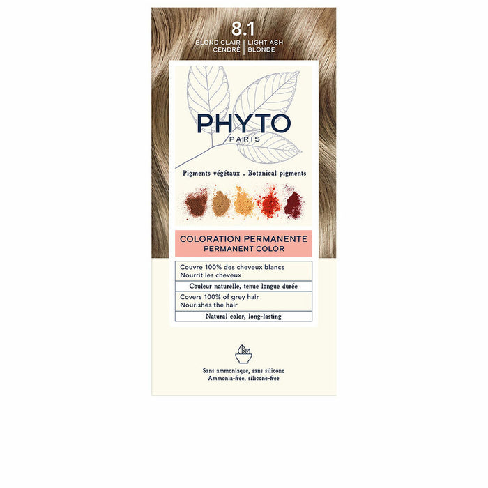 Permanente kleur Phyto Paris PHYTOCOLOR #8.1-Rubio Claro Cendre