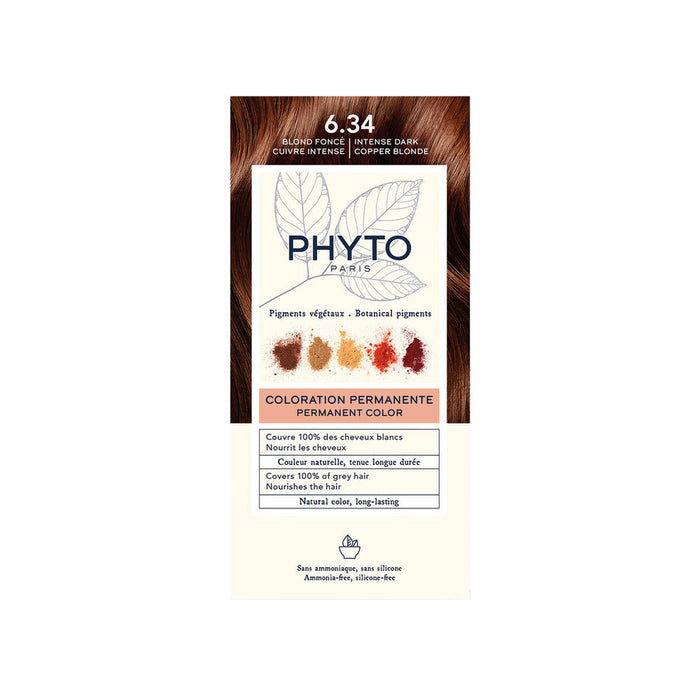 Permanente kleur Phyto Paris PHYTOCOLOR Nº6.34 Rubio Oscuro Cobrizo