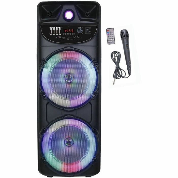Dankzij de draagbare Bluetooth®-luidsprekers Inovalley Zwart 1000 W