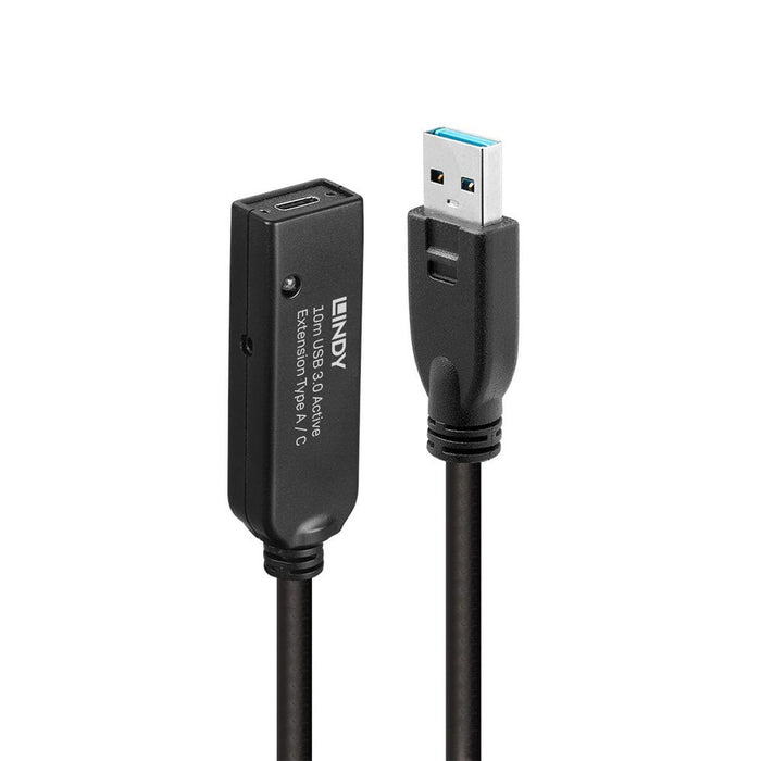 USB-kabel LINDY 43376 Zwart 10 m (1 Stuks)