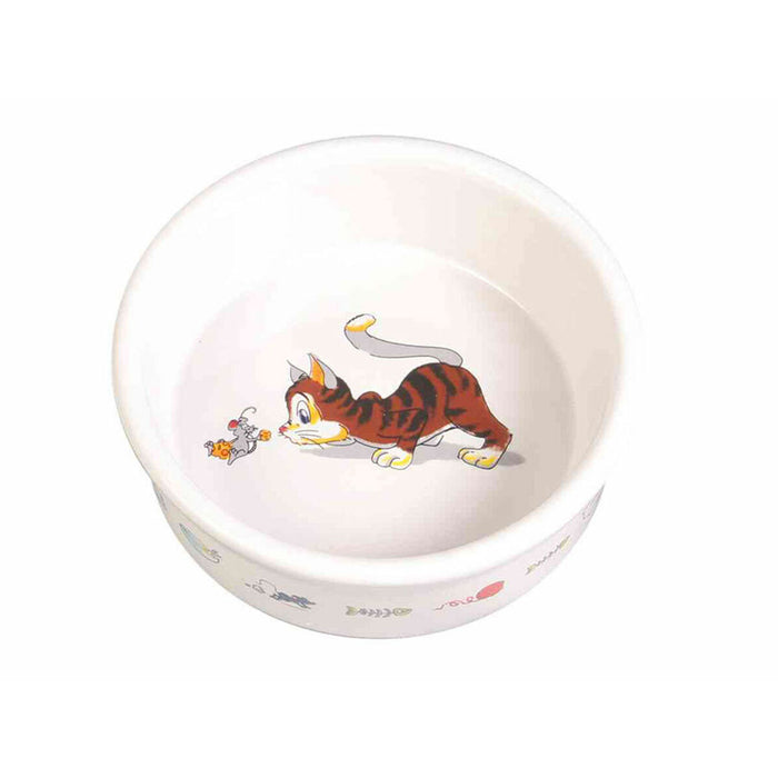 Voerbak voor katten Trixie Wit