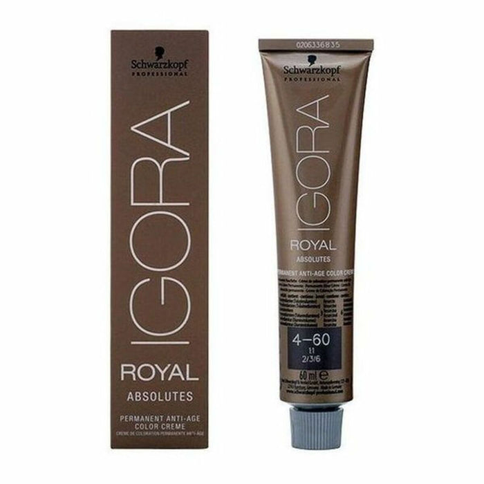Permanente Anti-Veroudering Kleur Igora Royal Absolutes Schwarzkopf 4.04579E+12 Nº 4-60 Nº 4-60 60 ml