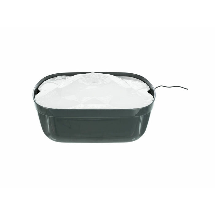 Pet Water Fountain Trixie Polygon White Grey Silicone Melamin 2,5 L 28 x 11 x 22 cm