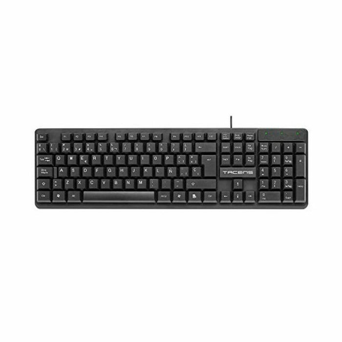 Toetsenbord Tacens AK0ES Zwart Qwerty Spaans QWERTY