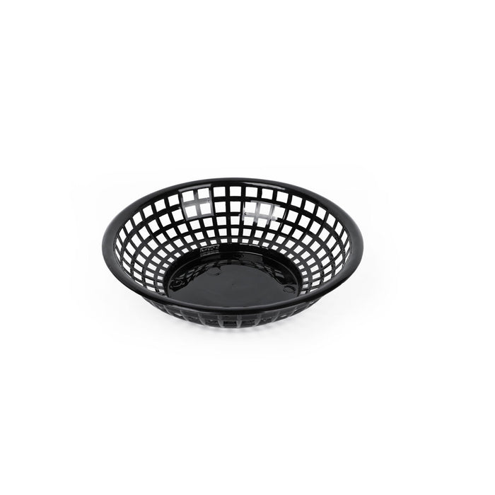 Broodmand Zwart Plastic Rond 19,6 x 19,6 x 4,6 cm (24 Stuks)