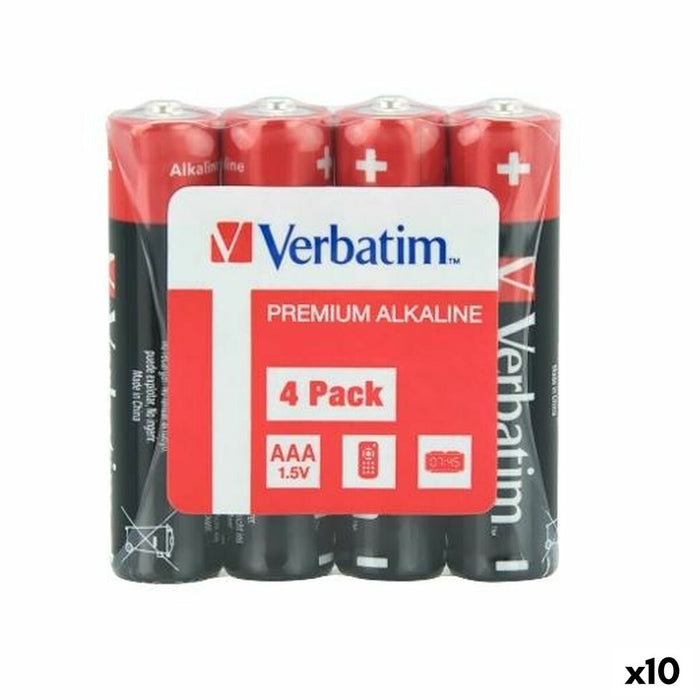 Alkaline Batteries Verbatim 1,5 V LR06 4 Pieces (10 Units)