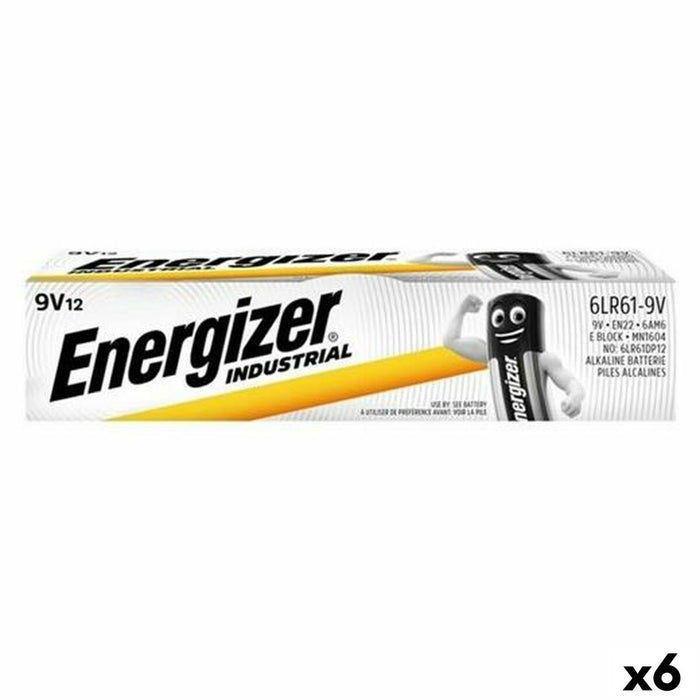 Alkalinebatterijen Energizer 9 V 6LR61 12 Onderdelen (6 Stuks)