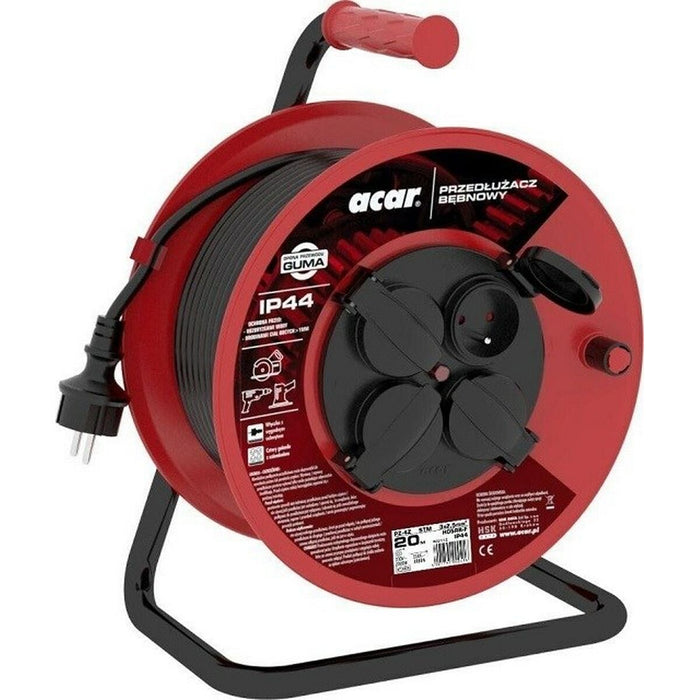 Verlengbare Kabel Acar M02112 Zwart 20 m