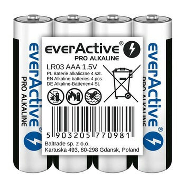 Batterijen EverActive LR03 1,5 V (4 Stuks)