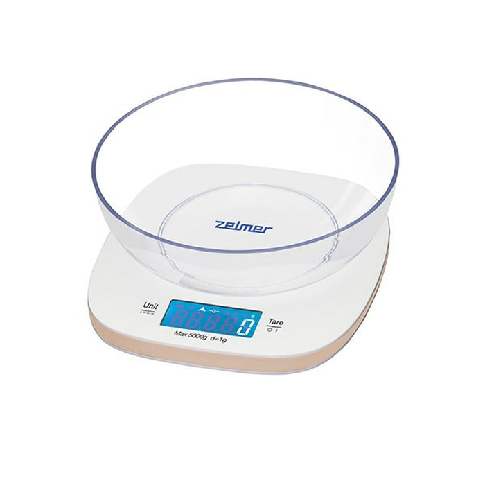 keukenweegschaal Zelmer ZKS 1451 Blauw Wit 5 kg 1 L