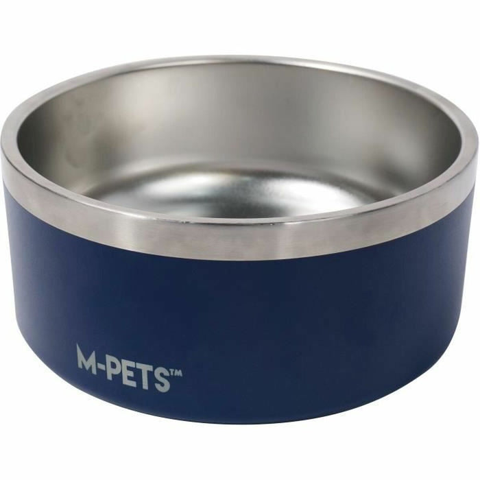 Voerbak voor honden MPETS ESKIMO Metaal Roestvrij staal Blauw Antislip 2 L