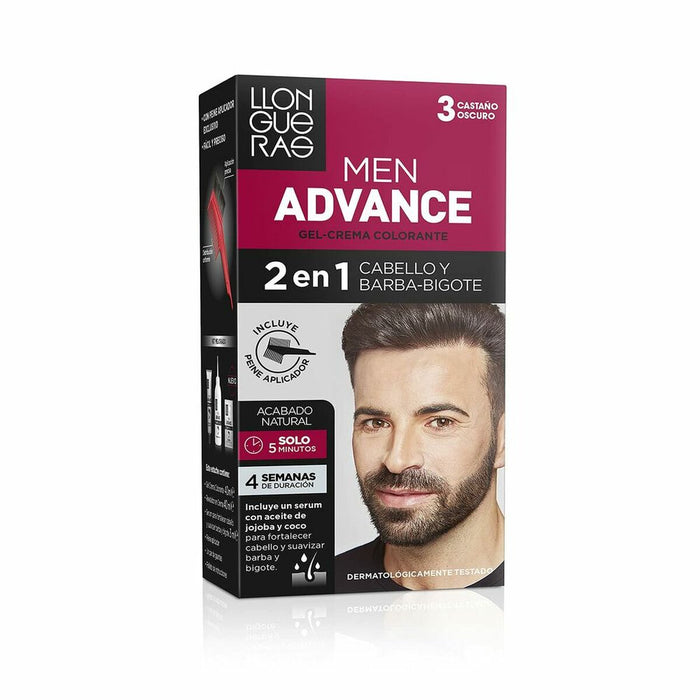Gepigmenteerde crème Llongueras Men Advance Semi-permanent 3 - Donkerbruin (4 pcs)
