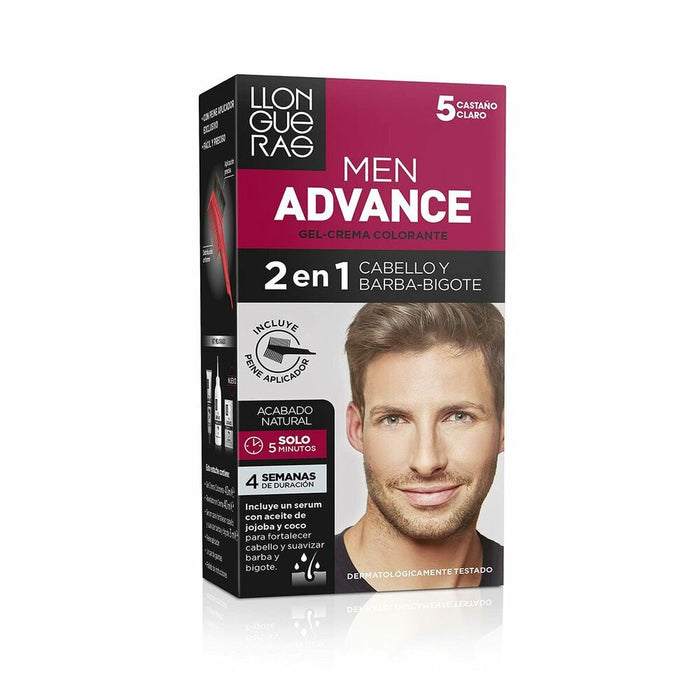 Gepigmenteerde crème Llongueras Men Advance Semi-permanent 5 - Lichtbruin (4 pcs)