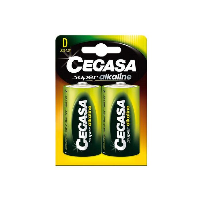 Alkalinebatterijen Cegasa Bl.LR20 D 1,5V (2 uds) (12 Stuks)
