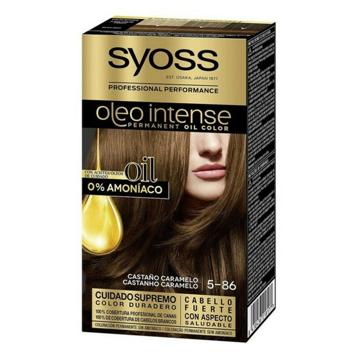 Permanente Kleur   Syoss Olio Intense Geen ammoniak Nº 5,86 Bruin Karamel