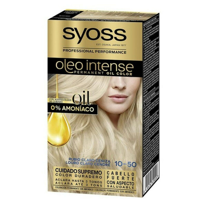 Permanente Kleur   Syoss Olio Intense Geen ammoniak Nº 10,50 Light Asblond