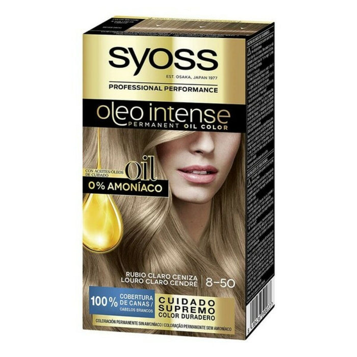 Permanente Kleur   Syoss Olio Intense Geen ammoniak Nº 8,50 Light Asblond