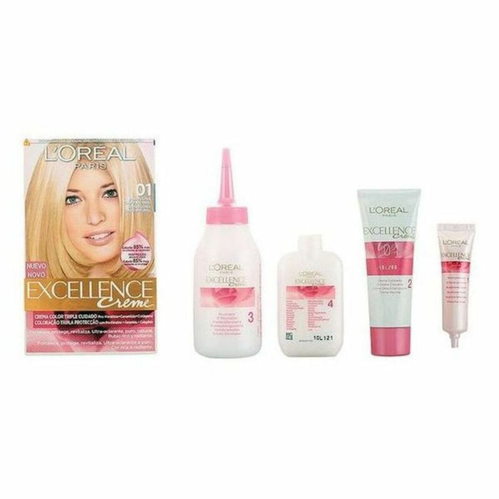 Permanente Kleur Excellence L'Oreal Make Up Excellence Ultra licht Natural Blonde Nº 9.0-rubio muy claro Nº 8.0-rubio claro 192