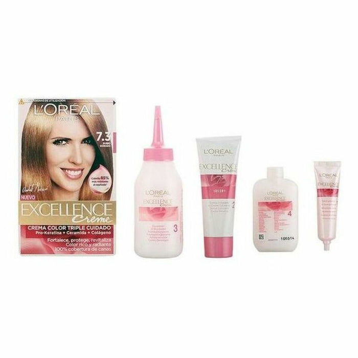 Permanente Kleur Excellence L'Oreal Make Up Excellence Goudblond Nº 9.0-rubio muy claro Nº 8.0-rubio claro 192 ml
