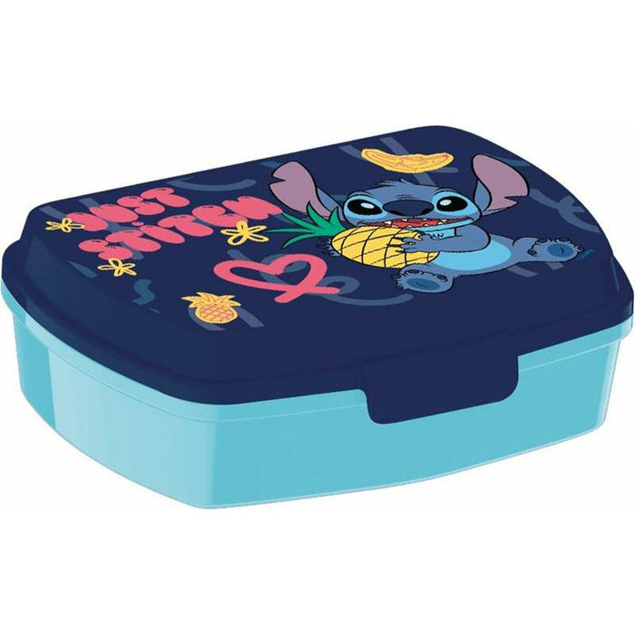Broodtrommel Stitch Sweet Blauw Lila Polyester Rechthoekig 17 x 5,6 x 13,3 cm