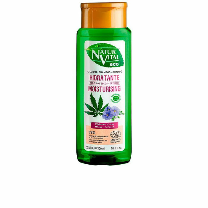 Vochtinbrengende Shampoo Naturvital Eco Linnen Industriële hennep (300 ml)