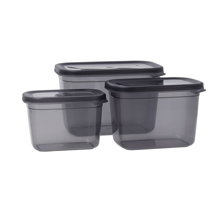 Set Lunchboxen Quid City Grijs Plastic Rechthoekig 3 Onderdelen