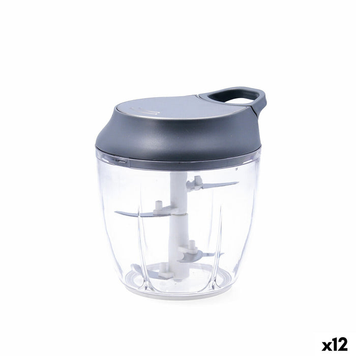 Handmatige groentesnijder Quid Ozon Grijs Metaal 13,5 x 12 x 14,5 cm (12 Stuks)