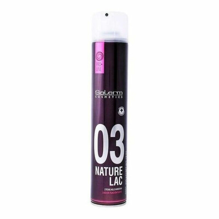 Haarspray voor stevige fixatie Nature Lac Salerm (650 ml) (650 ml)