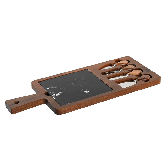 Snijplank voor kaas DKD Home Decor Bruin Zwart 49 x 19 x 2 cm