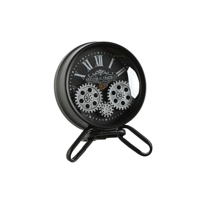 Tafelklok Home ESPRIT Zwart Zilverkleurig