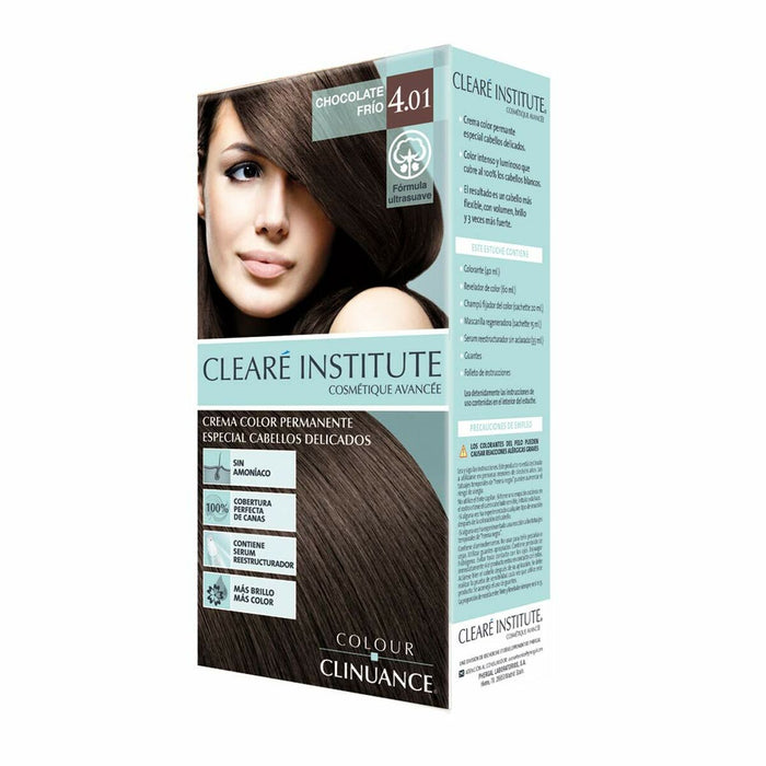 Permanente kleurcrème Clearé Institute Colour Clinuance Nº 4.01-chocolate frio