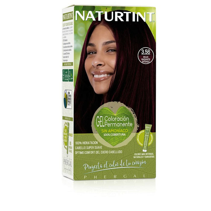 Permanente Kleur Naturtint Naturtint 3.56 rojo radiante intenso Geen ammoniak (170 ml)