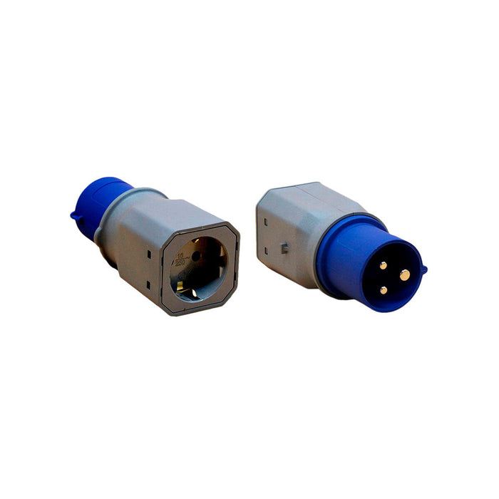 Adapter F-line Blauw Grijs 250 V