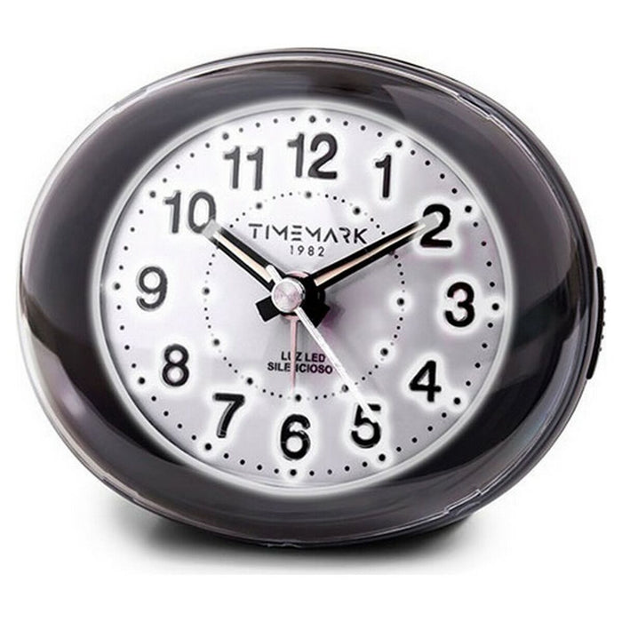 Analoge alarmklok Timemark Zwart LED Licht Stil Snooze Nachtmodus 9 x 9 x 5,5 cm (9 x 9 x 5,5 cm)